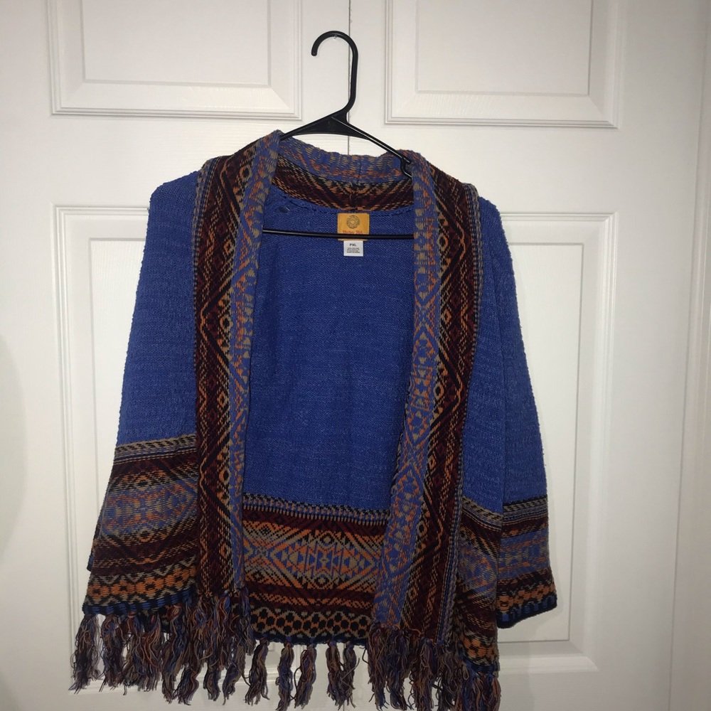 Ruby Rd Poncho Sweater S PXL